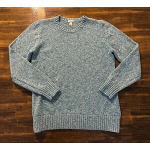 LL Bean Women's Large Sweater 100% Cotton Knit Pullover Crewneck Long Sleeve